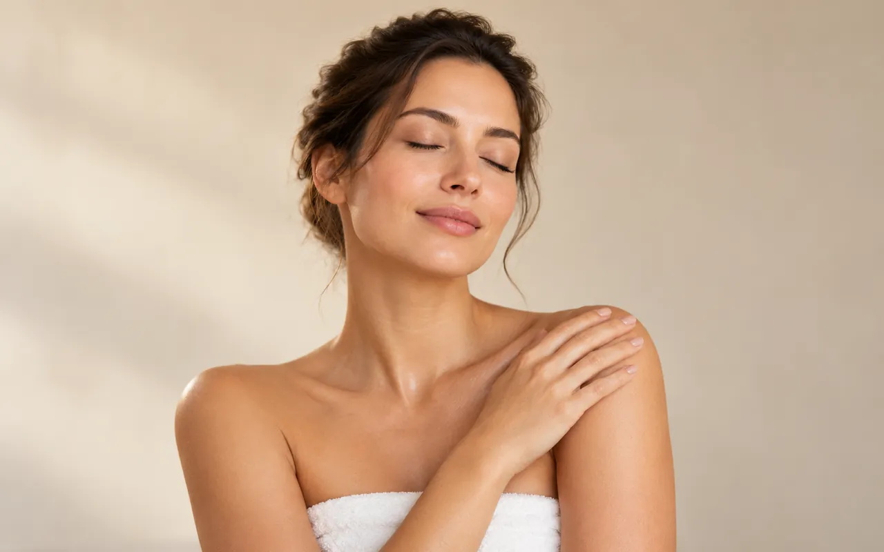 Woman relaxing at a spa